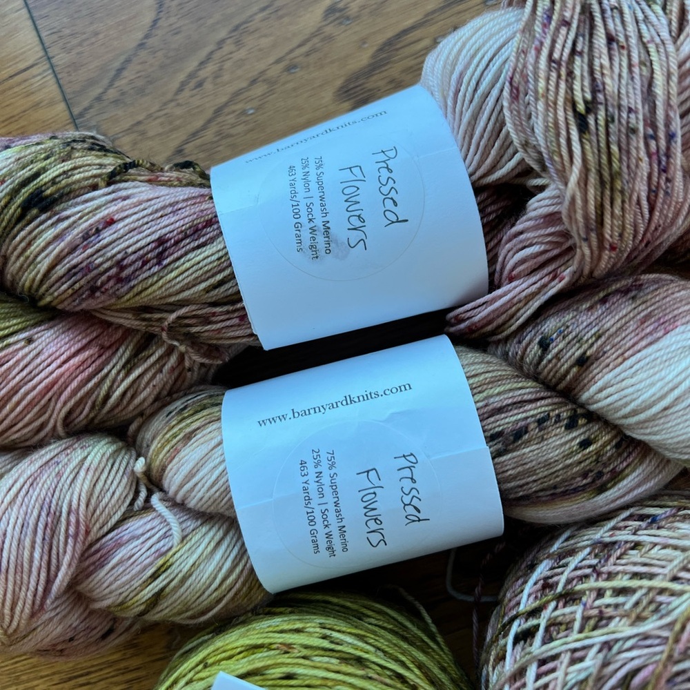 Pressed Flowers Yarn Skeins